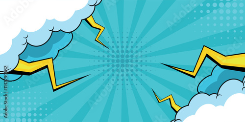 Comic abstract background cartoon style design
