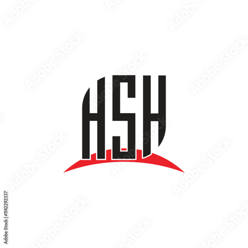 HSH  letter logo design with white background in illustrator, vector logo modern alphabet font photo