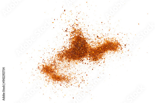 Wallpaper Mural pile of red hot chili flakes spices isolated on white or transparent png Torontodigital.ca