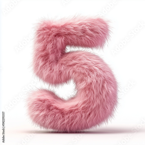 Fluffy pink figure