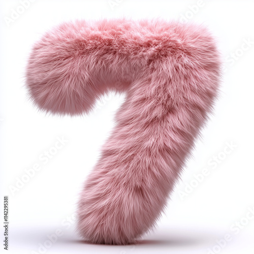 Fluffy pink figure