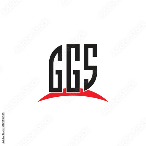  GGS  letter logo design with white background in illustrator, vector logo modern alphabet font