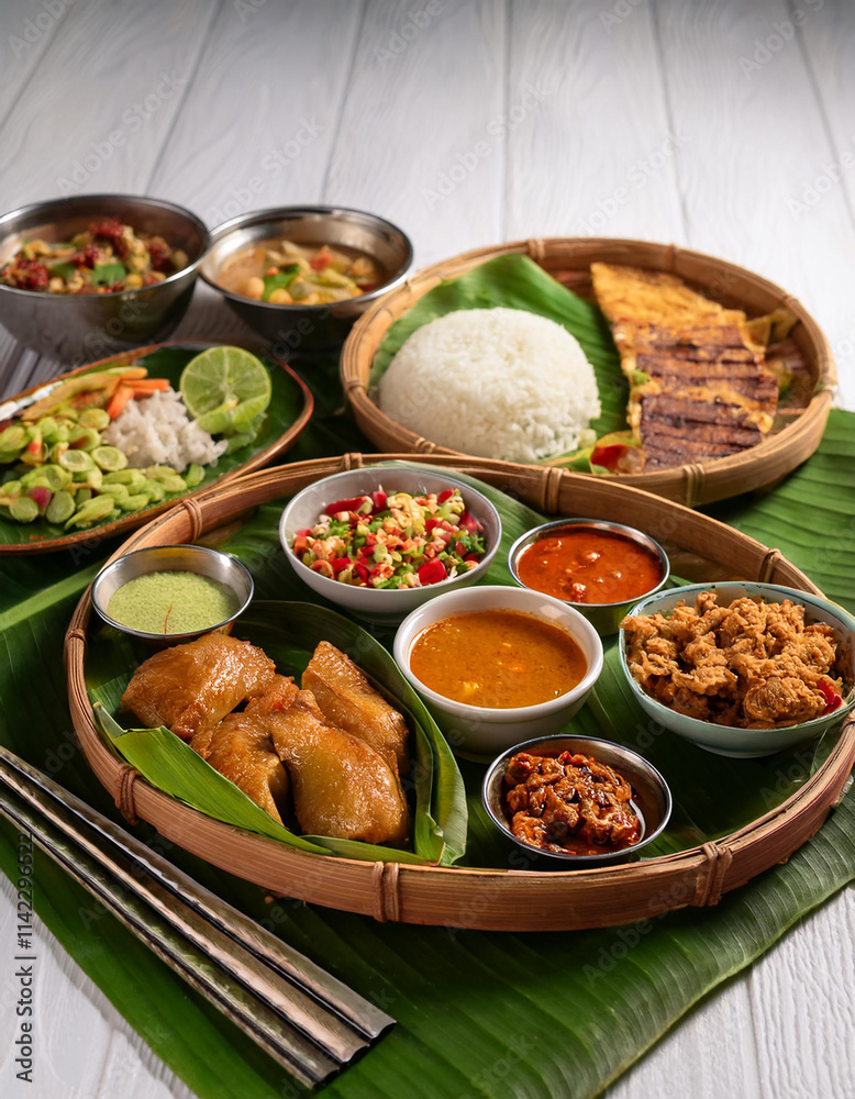 Delicious Thai Cuisine Rice, Noodles, Curries, and Exquisite Dishes, Generated image Delicious Thai Cuisine Rice, Noodles, Curries, and Exquisite Dishes, Generated image