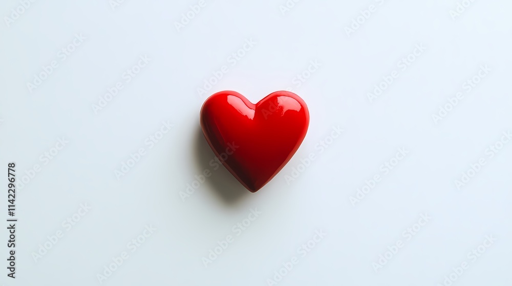 Bright Red Heart on a Light Background Symbolizing Love, Affection, and Emotion, Perfect for Celebrating Relationships and Special Occasions Bright Red Heart on a Light Background Symbolizing Love, Affection, and Emotion, Perfect for Celebrating Relationships and Special Occasions