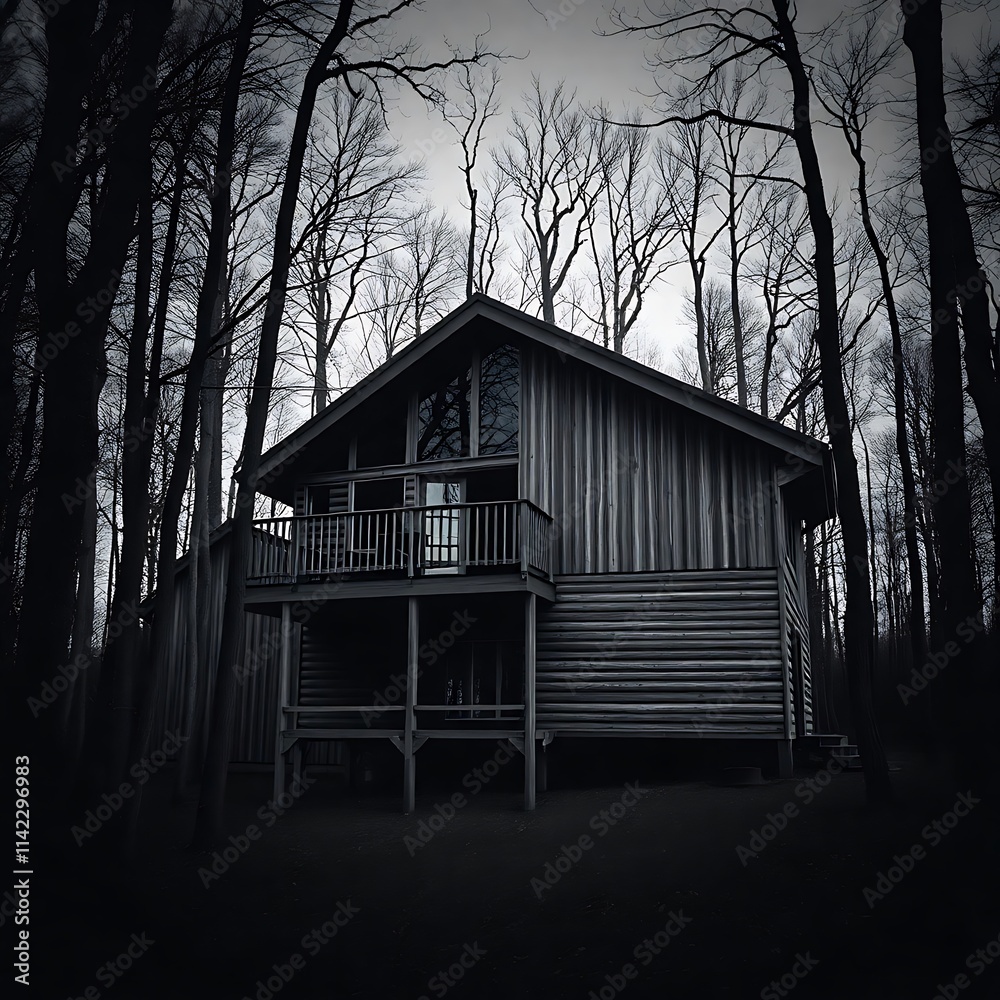 Obraz premium abandoned house in the woods