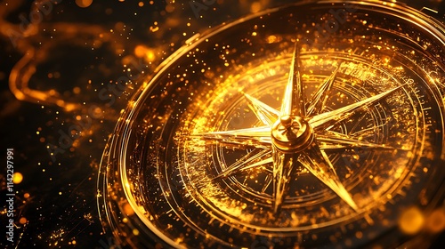 Wallpaper Mural Golden World Illustration Featuring Elegant Metallic Tones and Luxurious Details Torontodigital.ca