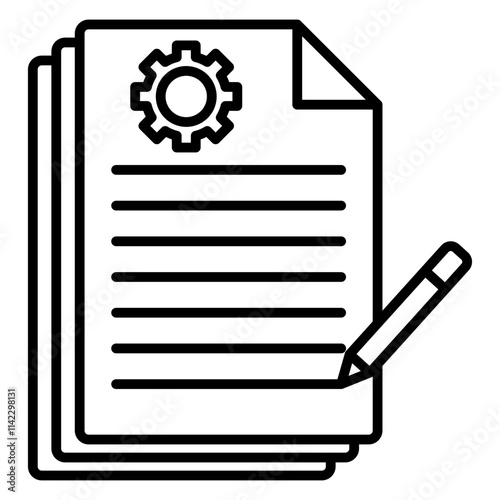 project document icon element for design