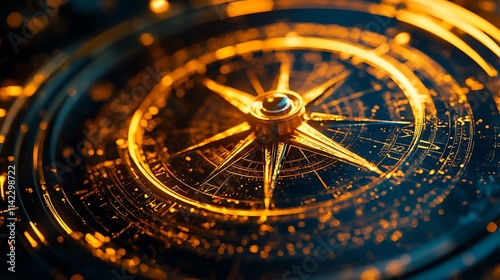 Wallpaper Mural Golden World Illustration Featuring Elegant Metallic Tones and Luxurious Details Torontodigital.ca