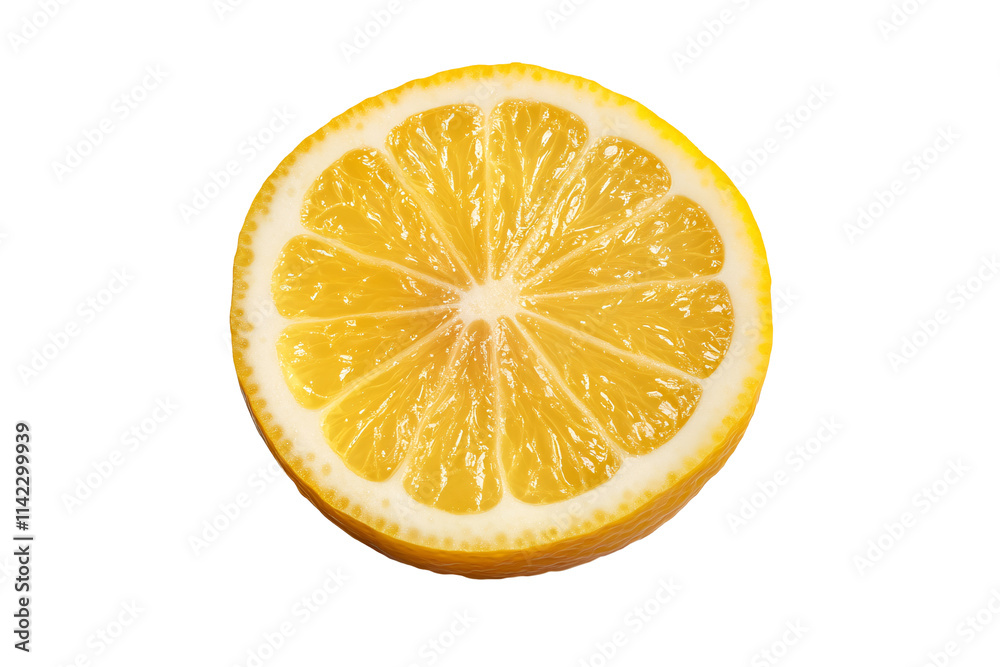 a lemon slice with a white center a lemon slice with a white center