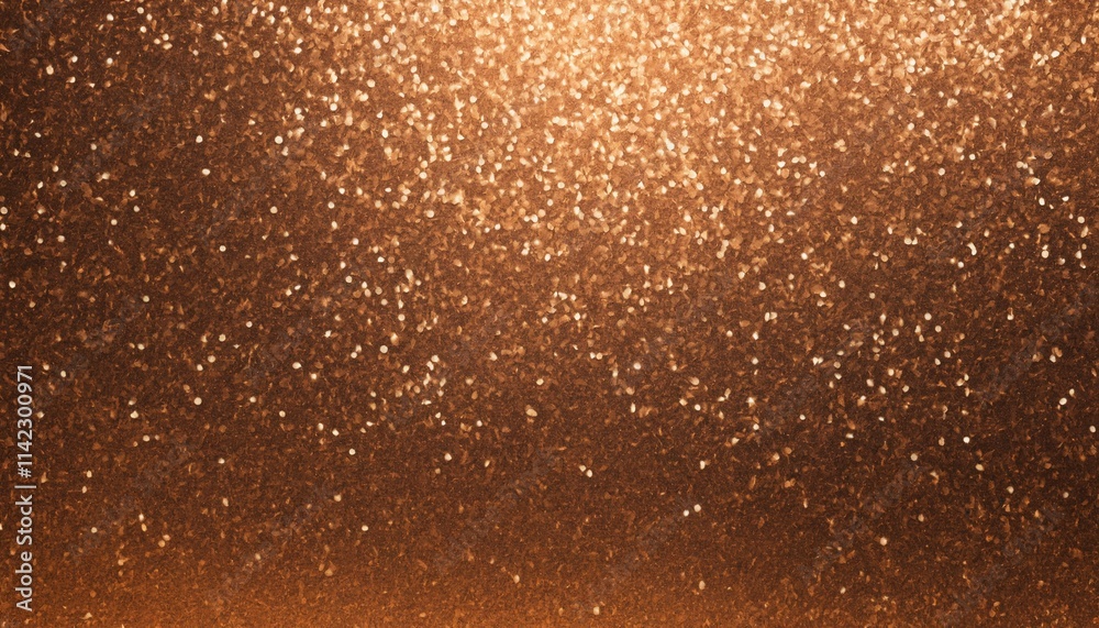 Copper glitter paper texture with warm glowing specks Copper glitter paper texture with warm glowing specks