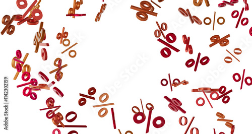 Blurred sale background. 3d