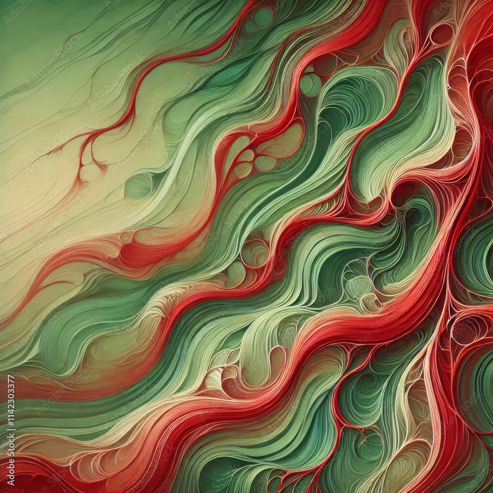 Modern Abstract Wallpaper with Soft Flowing Red Lines Modern Abstract Wallpaper with Soft Flowing Red Lines
