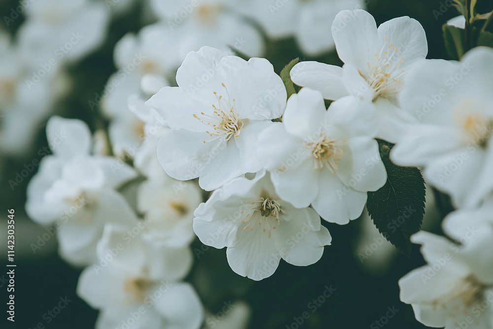Fototapeta premium Delicate White Floral Blossoms