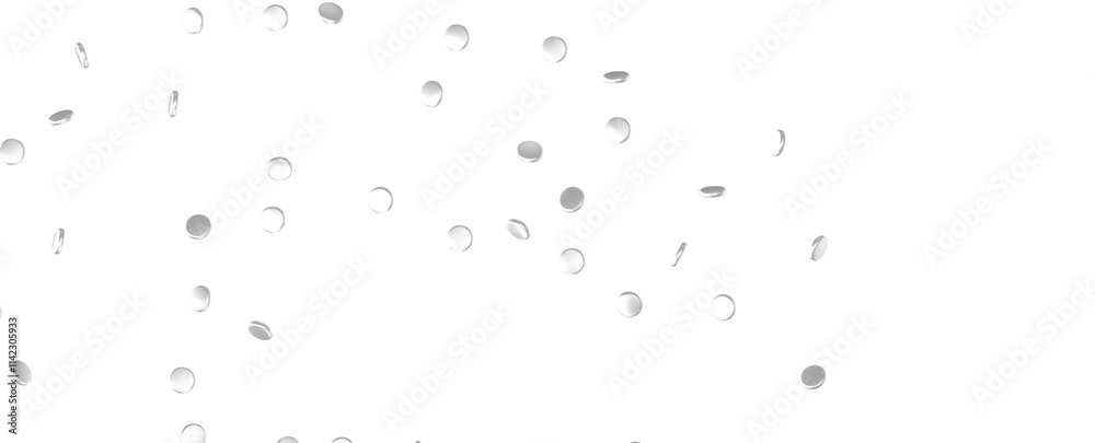 Euphoric Eruption: Magnificent 3D Illustration Showcasing Bursting silver Confetti Euphoric Eruption: Magnificent 3D Illustration Showcasing Bursting silver Confetti
