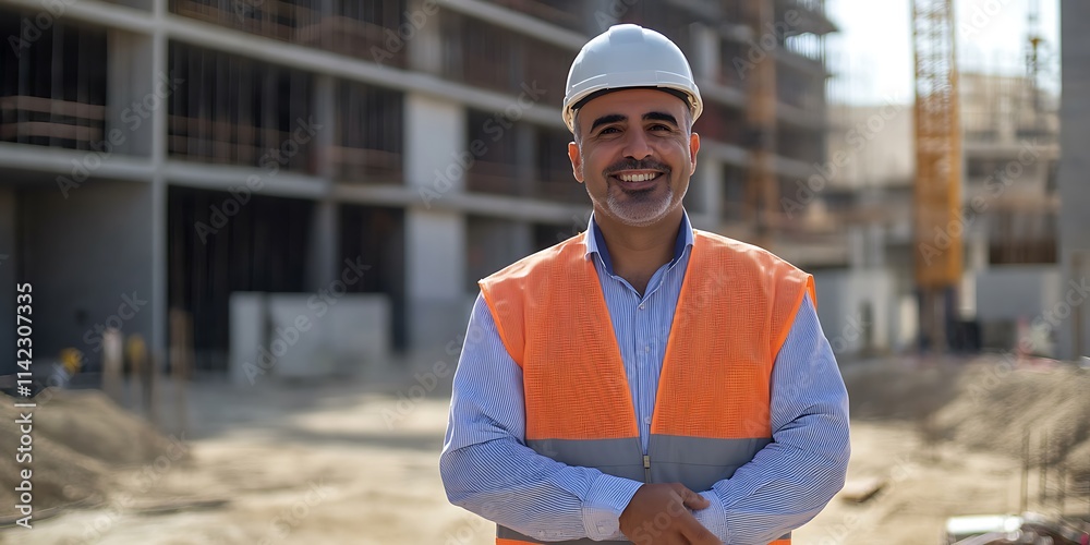 Portrait of a civil engineer standing proudly on a construction site