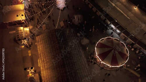 Sibiu City Christmas Fair, Sibiu, Romania, DJI, Dji Air 3, D-logm