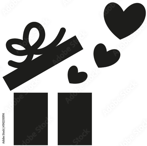 gift box icon with heart