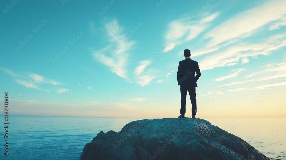Business professional posing with copy space for creative use