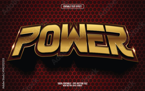 Power 3D editable text effect