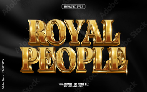 Royal people 3D editable text effect