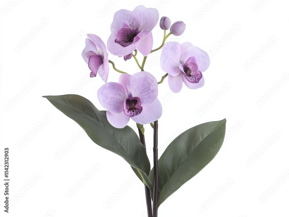 close-up of a light purple orchid flower close-up of a light purple orchid flower