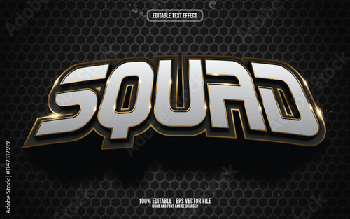 Squad 3D editable text effect