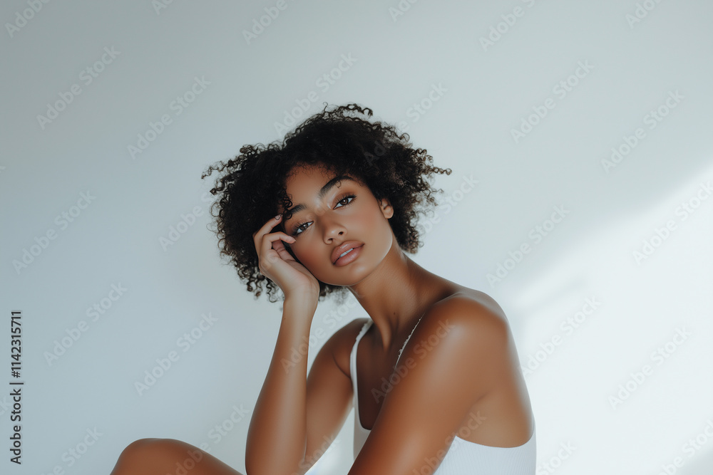 Fototapeta premium Serene Portrait with Natural Light