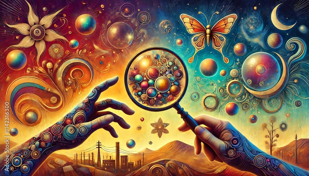 Obraz premium Generative AI translating curiosity into vibrant artistic forms