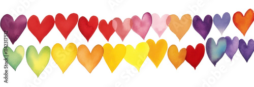 PNG Foating hearts backgrounds white background arrangement. photo