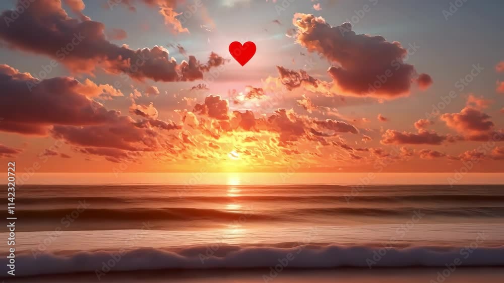 An immersive Valentine's Day inspired illustration background created with cutting edge technology