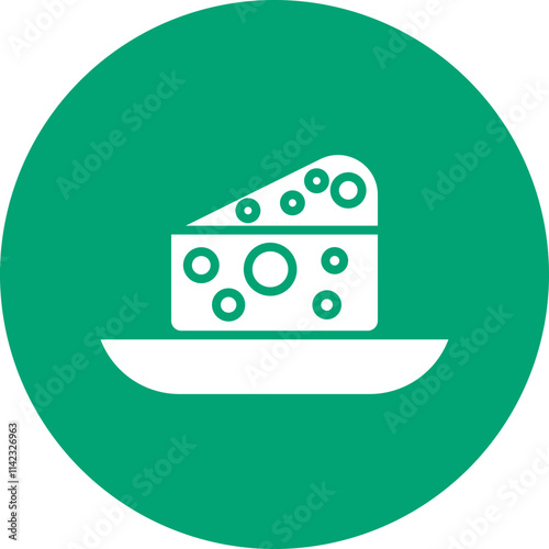 Cheese Platter glyph circle icon