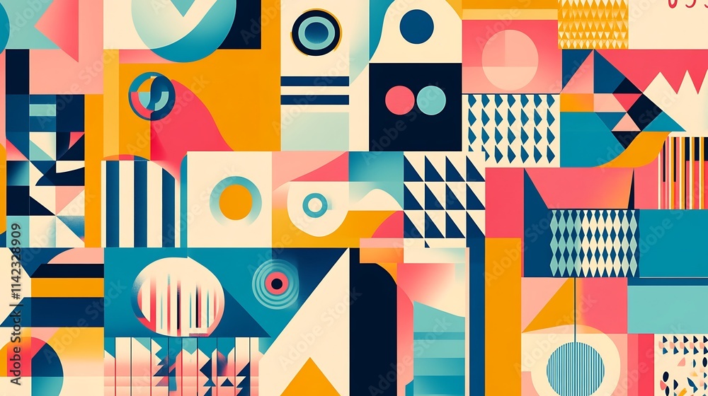 Abstract geometric pattern with vibrant colors and shapes. (14) Abstract geometric pattern with vibrant colors and shapes. (14)