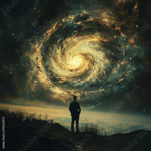 person in space