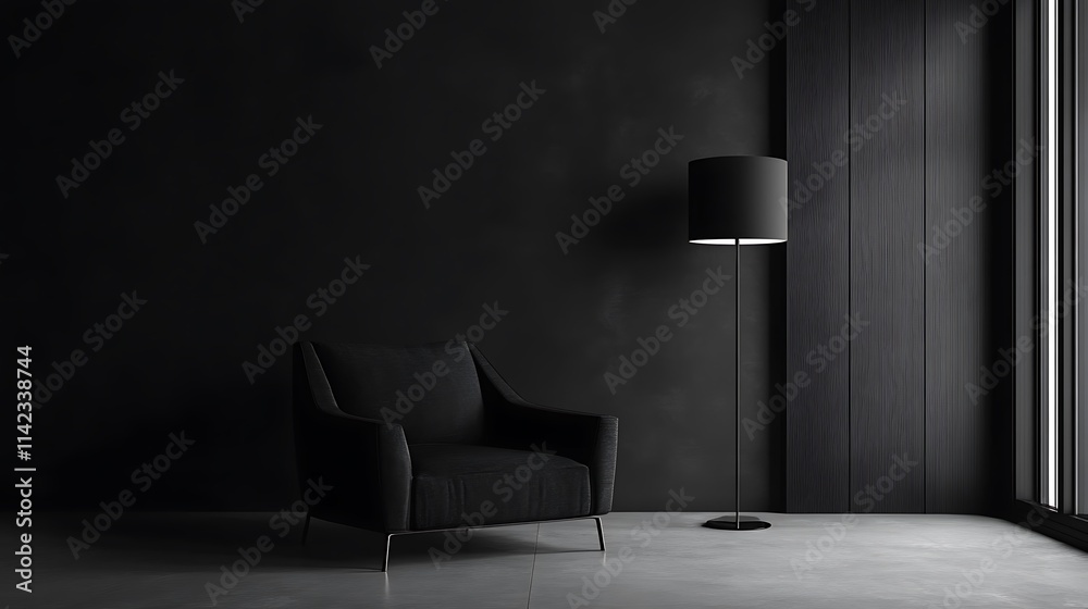 Minimalistic luxury black background with no textures, creating an exclusive and clean aesthetic for high end advertising