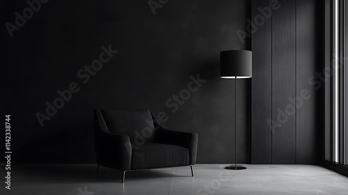 Obraz na płótnie Minimalistic luxury black background with no textures, creating an exclusive and clean aesthetic for high end advertising w salonie