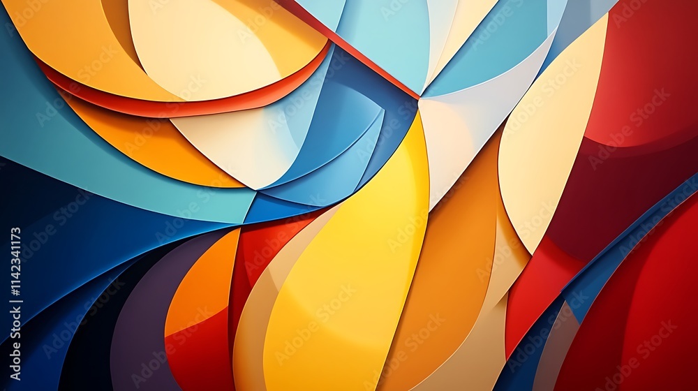 Abstract colorful layered shapes background. Abstract colorful layered shapes background.