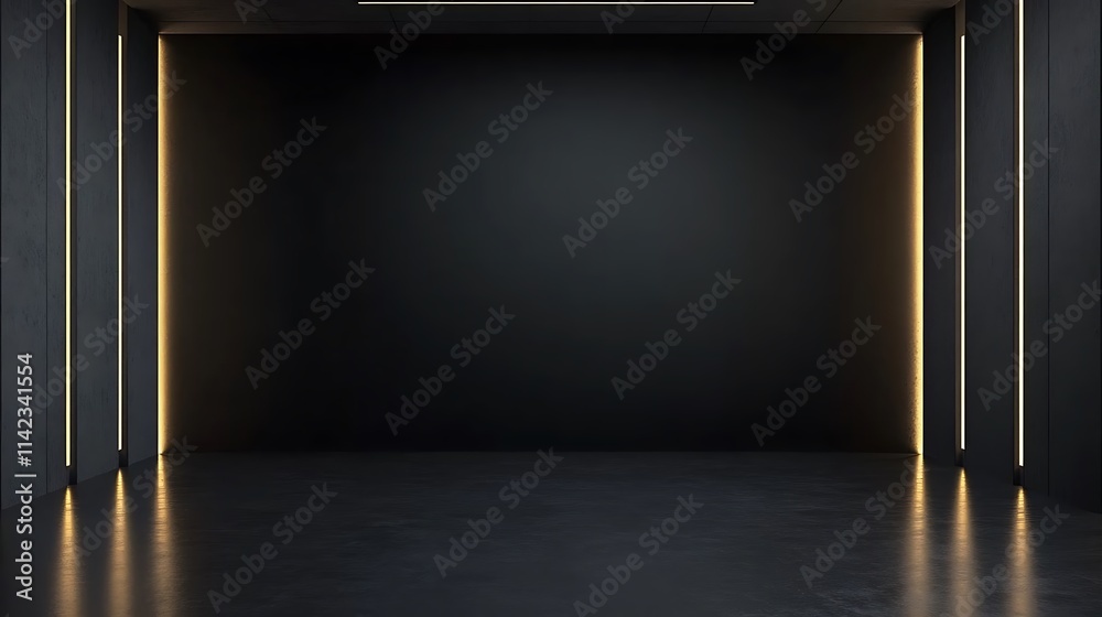 Minimalistic luxury black background with no textures, creating an exclusive and clean aesthetic for high end advertising