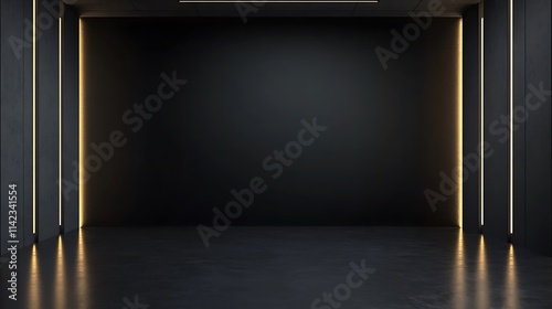 Obraz na płótnie Minimalistic luxury black background with no textures, creating an exclusive and clean aesthetic for high end advertising w salonie