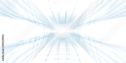 Obraz na płótnie Abstract digital grid in soft blue and white with spacious area for copy, perfect for futuristic tech themes w salonie