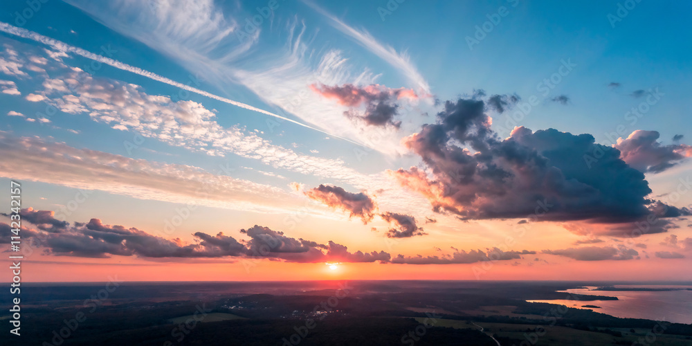 a sunset with clouds and a sunset in the background 2 a sunset with clouds and a sunset in the background 2