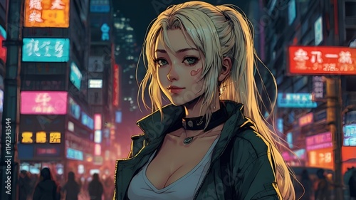 woman in the city