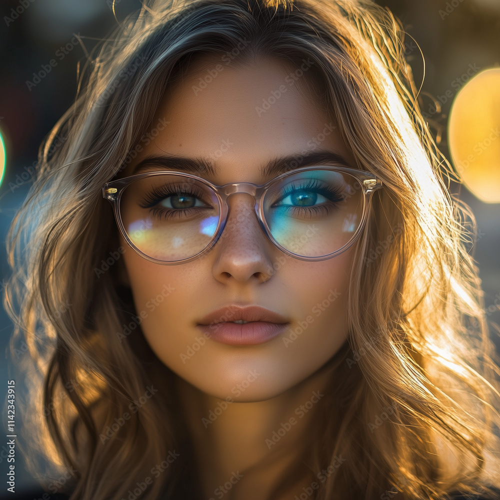 Portrait Close Beautiful Woman Transpare Portrait Close Beautiful Woman Transpare