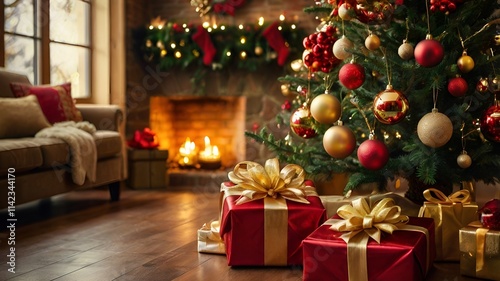 christmas tree with gifts