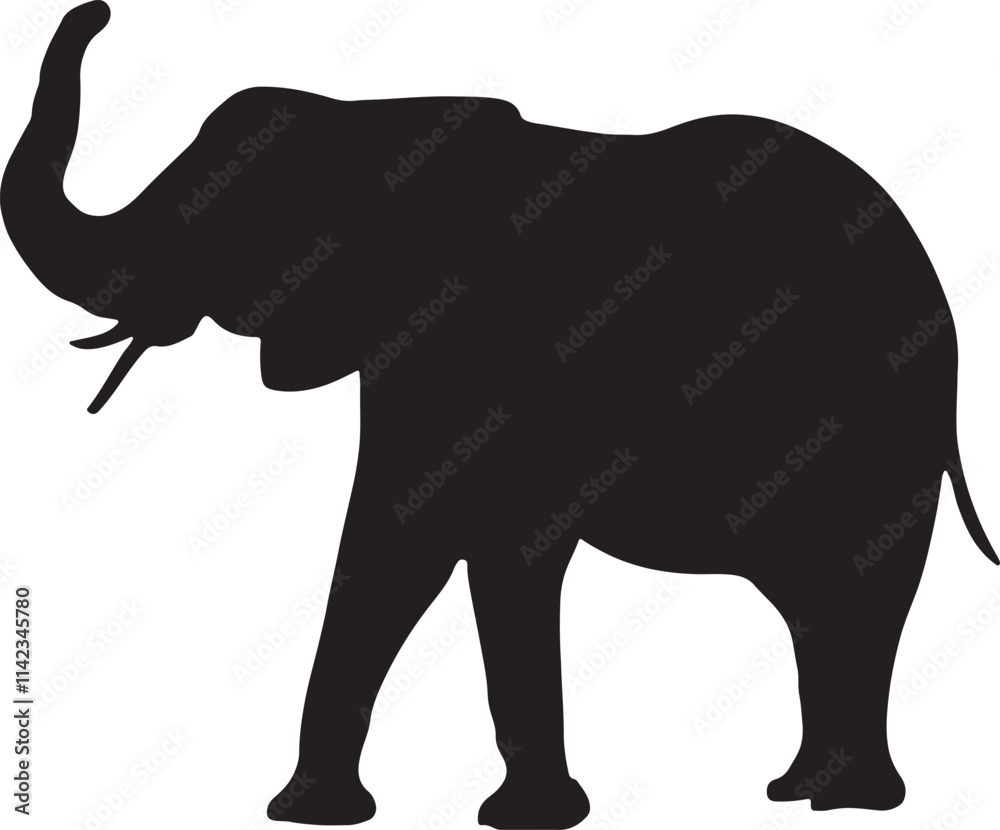Fototapeta premium Illustration of Elephant silhouette