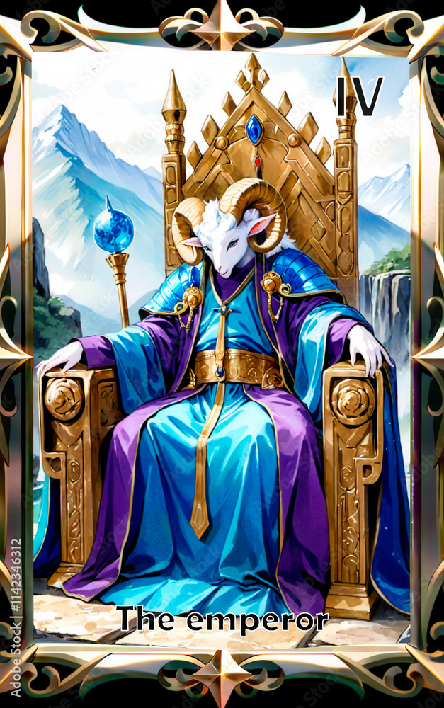 Obraz premium the emperor tarot card