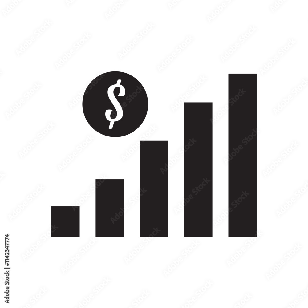 Professional career growth, efficient grow, graph revenue growth icon. Line sign arrows up and cogwheel. vector illustration. EPS 10/AI Professional career growth, efficient grow, graph revenue growth icon. Line sign arrows up and cogwheel. vector illustration. EPS 10/AI