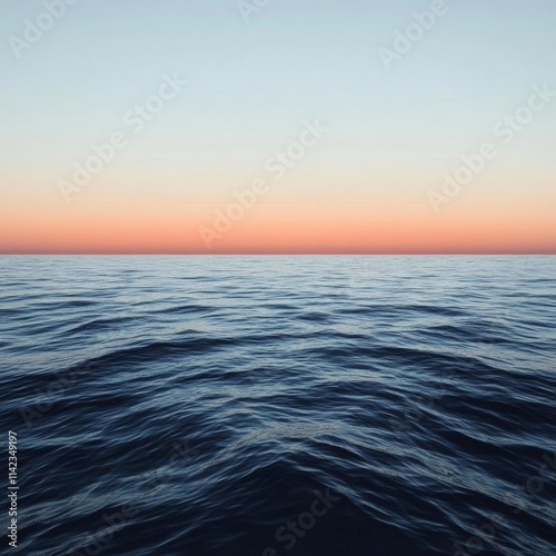 Ocean or sea in half water half sky.