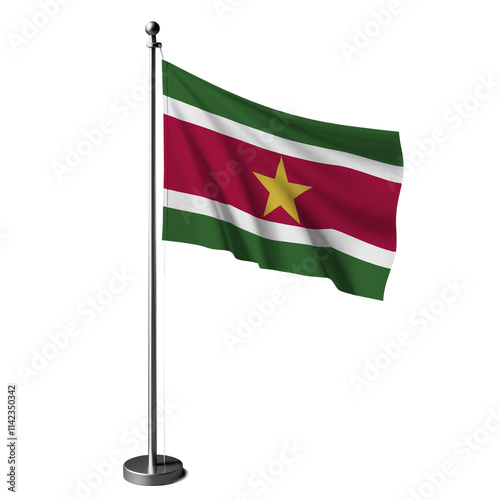Free Download Suriname flag 4 isolated, table flag - GFXLoad