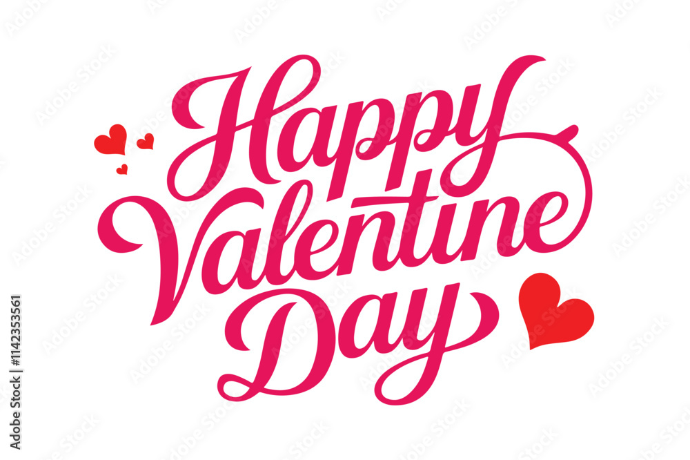 Happy Valentine's Day Creative typography vector illustration Happy Valentine's Day Creative typography vector illustration