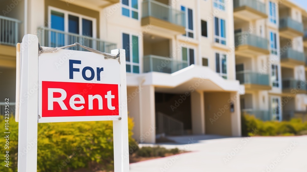 For rent sign displayed on a residential building, symbolizing opportunities for new beginnings and the dynamic nature of urban living. For rent sign displayed on a residential building, symbolizing opportunities for new beginnings and the dynamic nature of urban living.